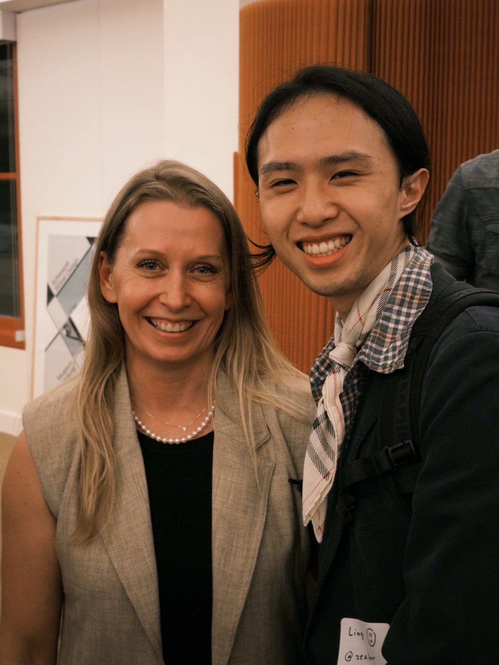 Ling (Founding Marketer at Zeabur) with Elena (Head of Growth at Lovable)